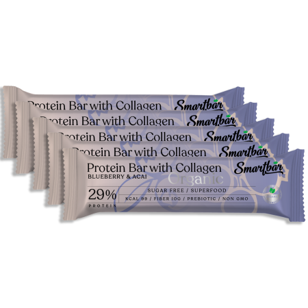 Батончик протеиновый Smartbar Protein ORGANIC "Черника и асаи", 5 шт. х 40 г